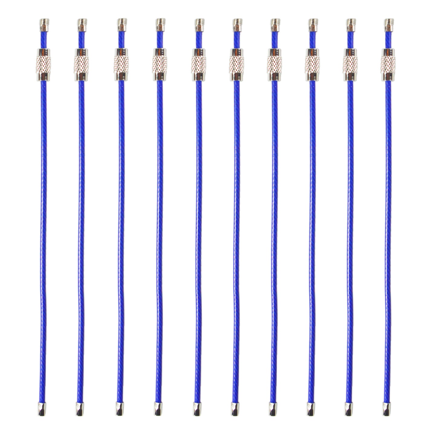 Colored Stainless Steel Wire Keychains (2mm Thick) by 6.3 Inches (PVC Coated)
