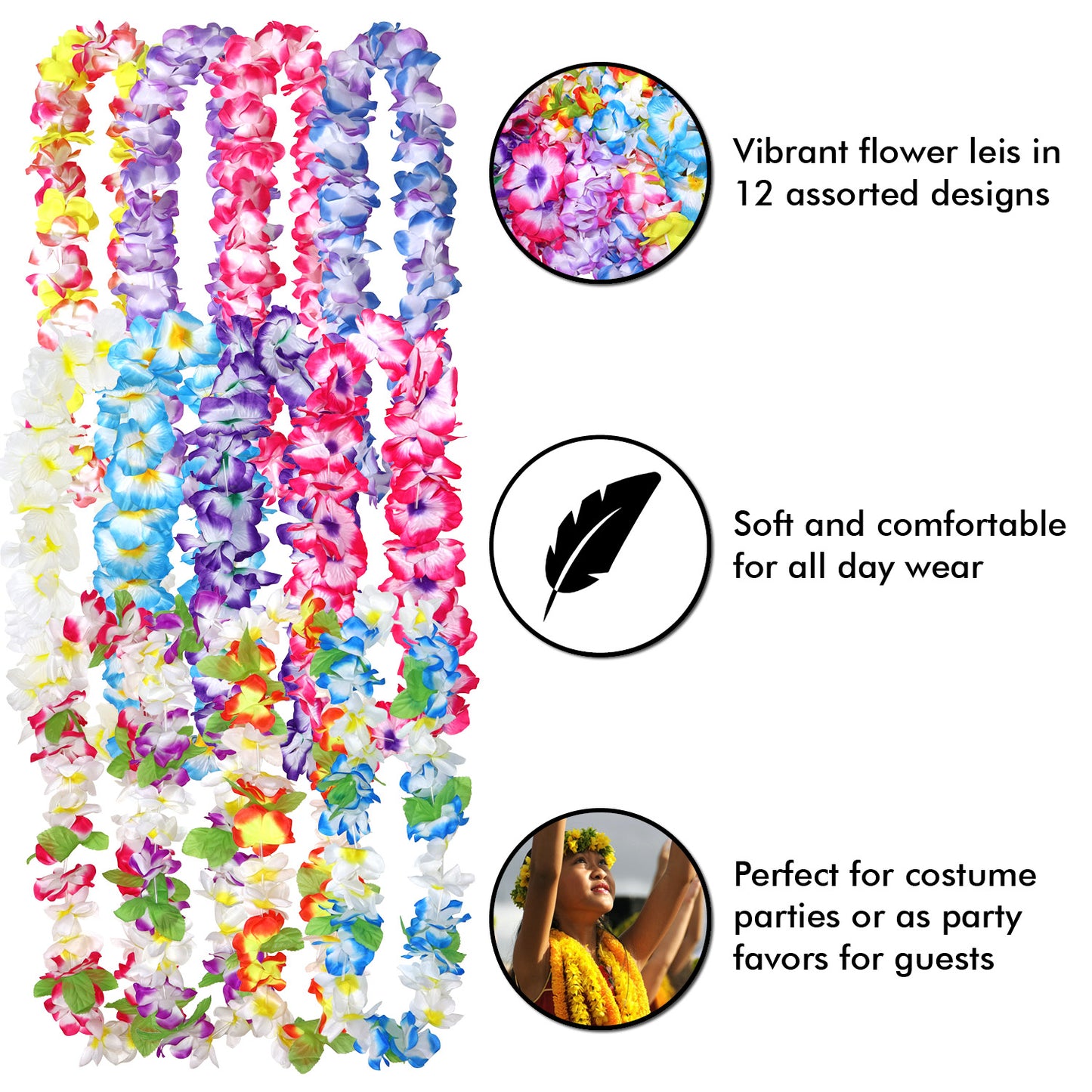 Thickened Hawaiian Floral Leis Necklace