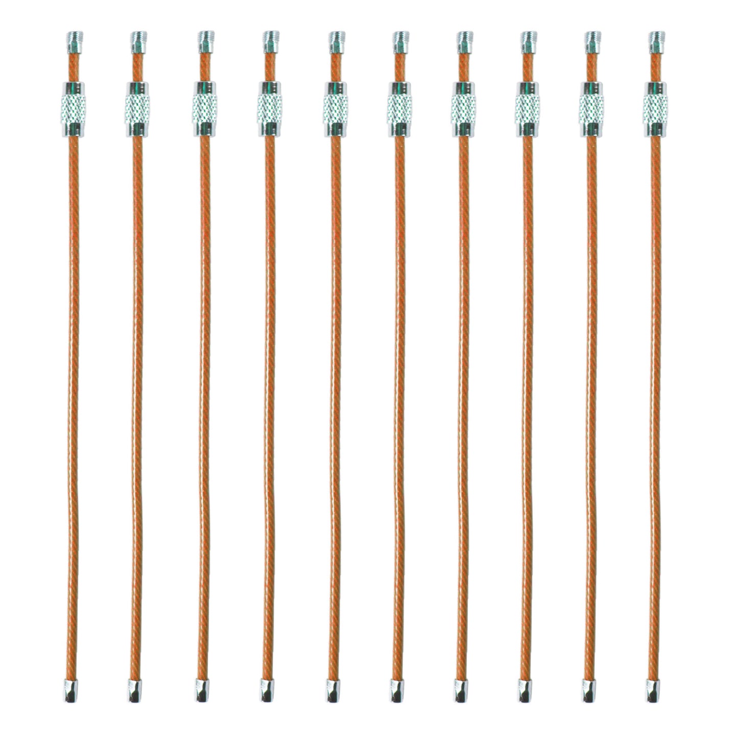 Colored Stainless Steel Wire Keychains (2mm Thick) by 6.3 Inches (PVC Coated)
