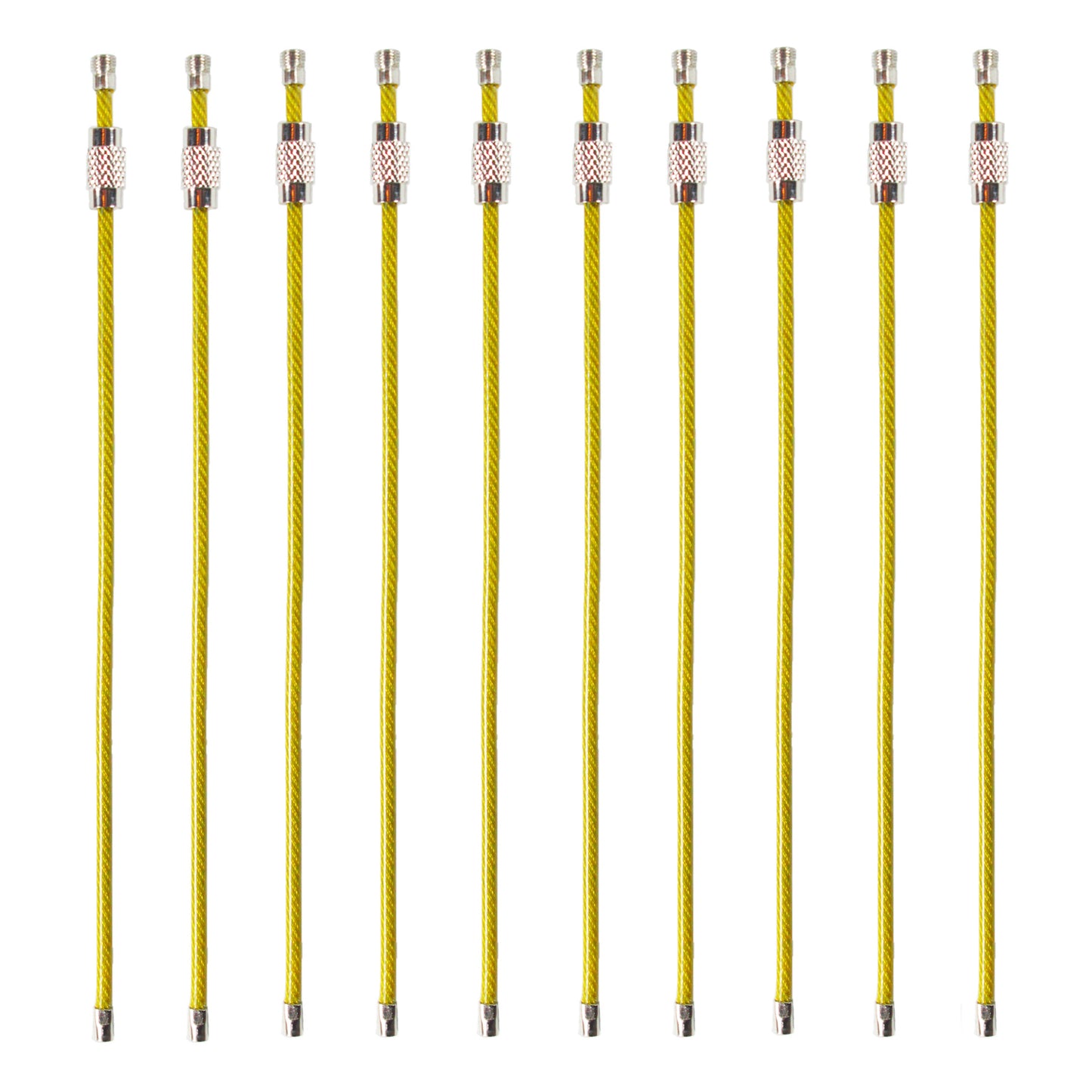 Colored Stainless Steel Wire Keychains (2mm Thick) by 6.3 Inches (PVC Coated)
