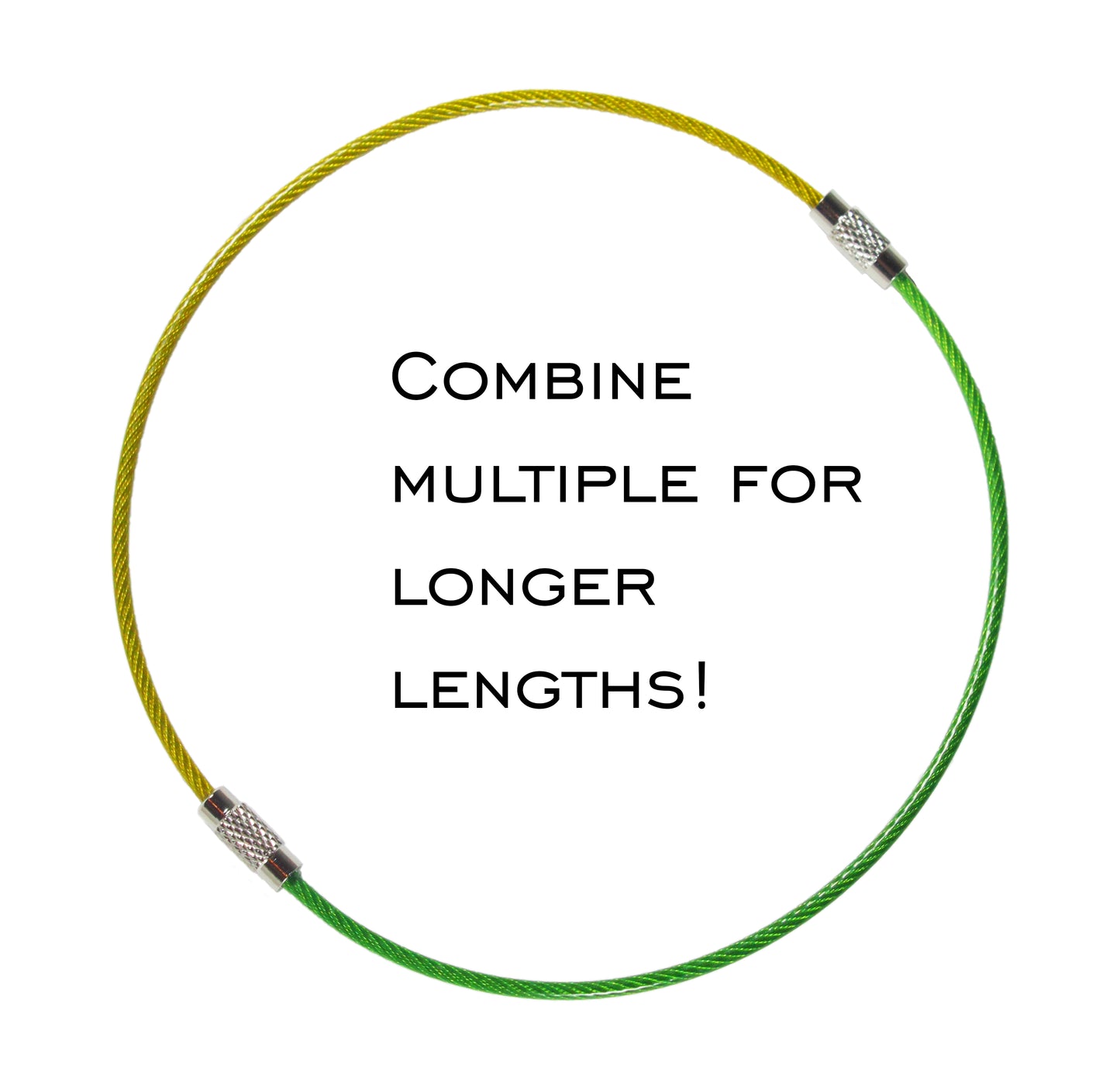 Copy of Colored Stainless Steel Wire Keychains (2mm Thick) by 6.3 Inches (PVC Coated)